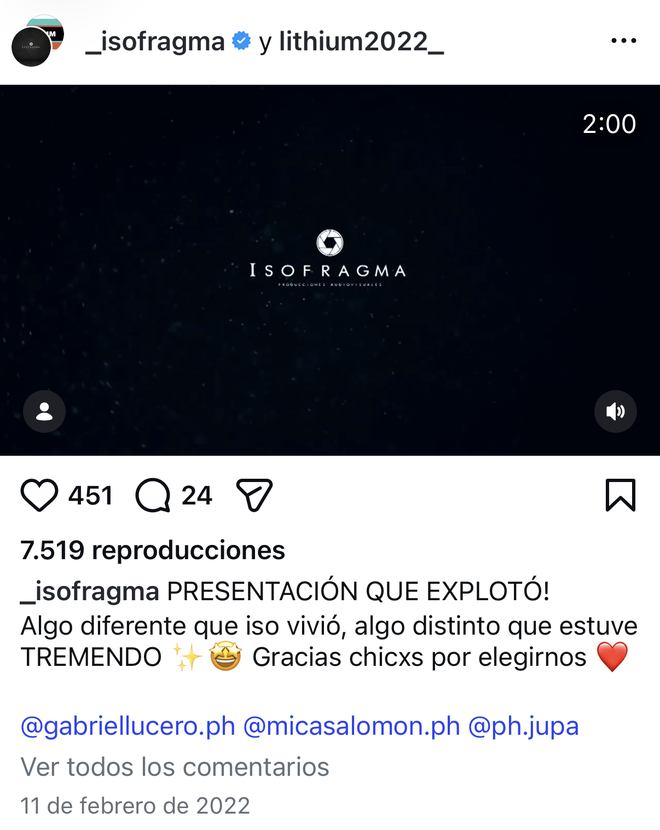 Video de presentación producido para Isofragma