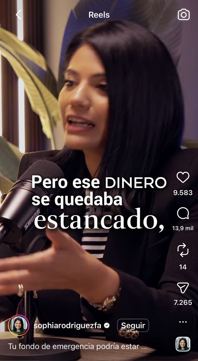 Reel: el dinero que se quedaba estancado